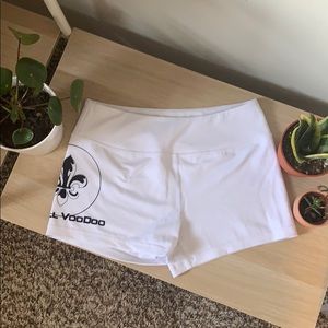 White Barbell Voodoo Booty Shorts, size M